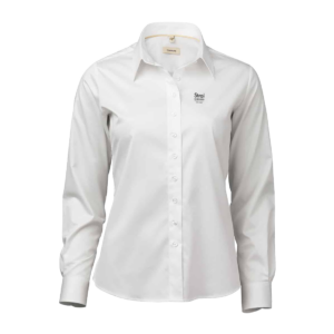 OM01 White stretch twill dame slim