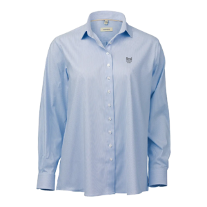 OM04 Light blue/white striped fine oxford dame loose