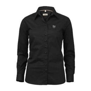 OM07 Black stretch poplin dame comfort