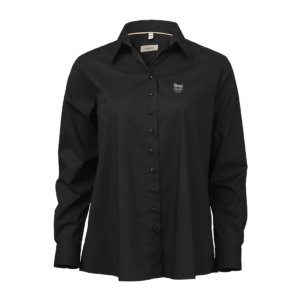 OM07 Black stretch poplin dame loose