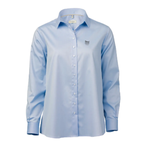 OM02 Light blue stretch twill dame loose