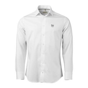 OM01 White stretch twill herre slim