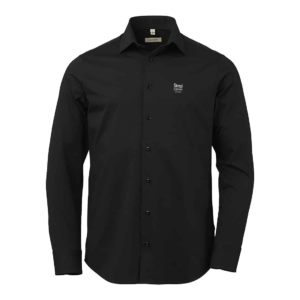 OM07 Black stretch poplin herre comfort